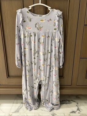 Angel Dear Lavender One-Piece with Duck Print